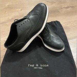 Rag & Bone Black Oxford Brogue Shoes size 36 (W6)